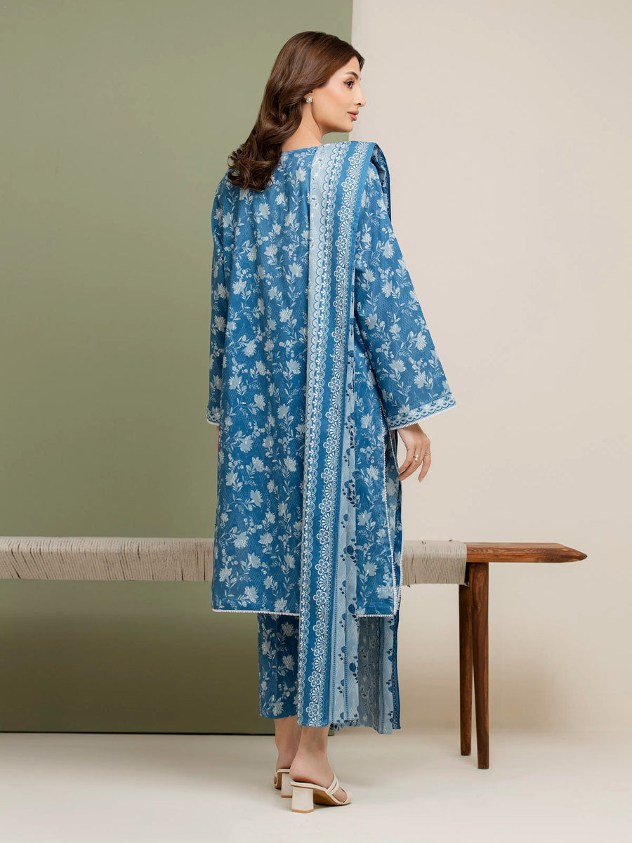 edenrobe Allure Lawn Unstitched Printed 3Pc Suit EWU5A1-35088