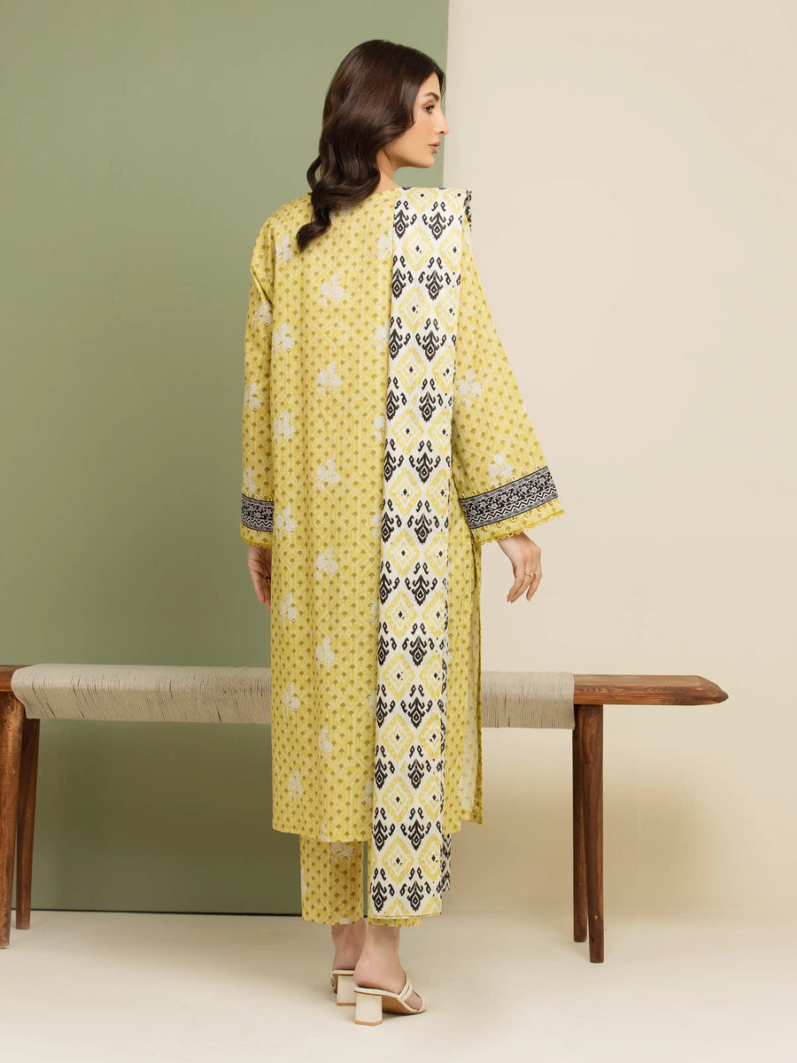 edenrobe Allure Lawn Unstitched Printed 3Pc Suit EWU5A1-35091