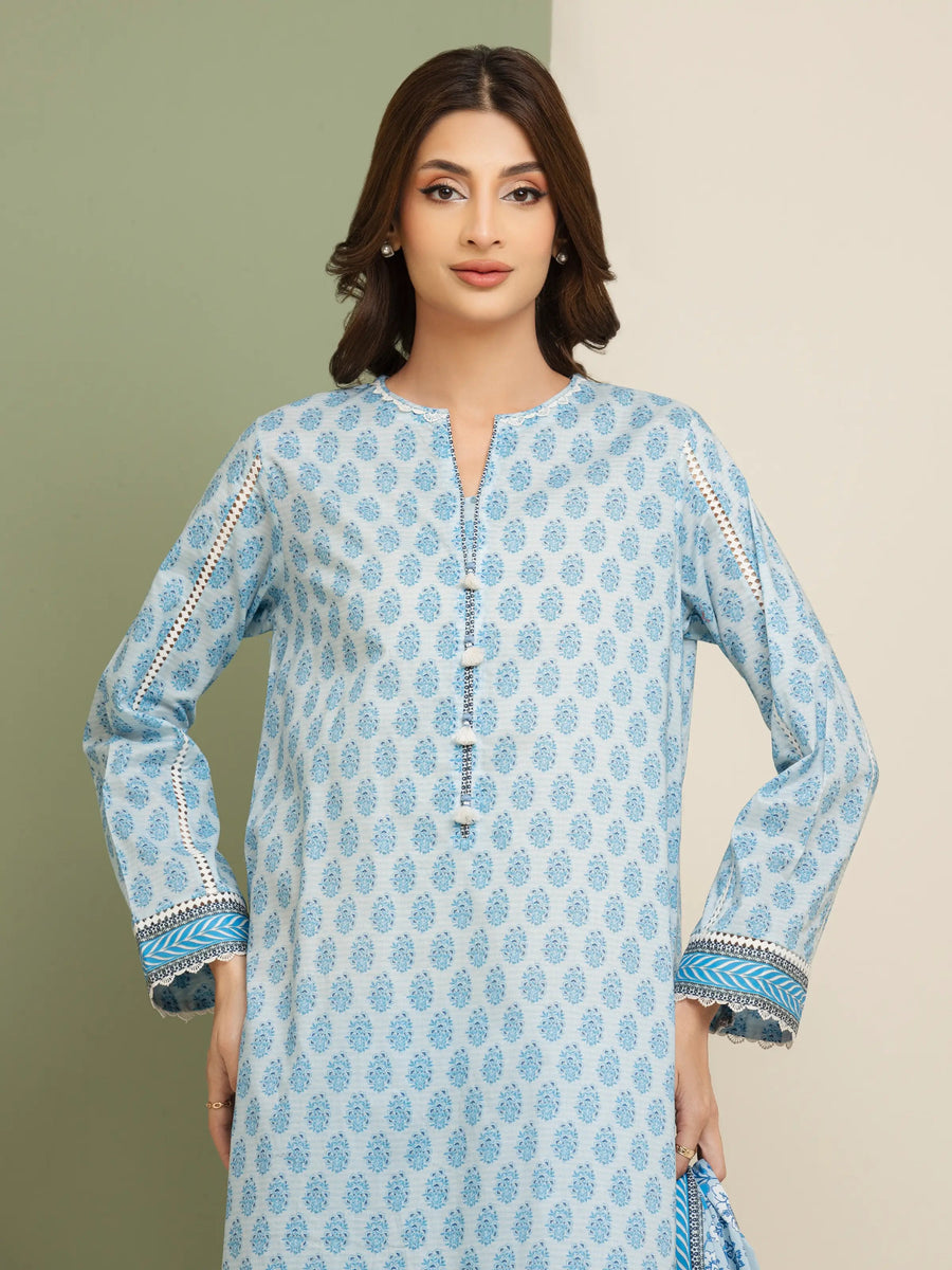 edenrobe Allure Lawn Unstitched Printed 3Pc Suit EWU5A1-35092