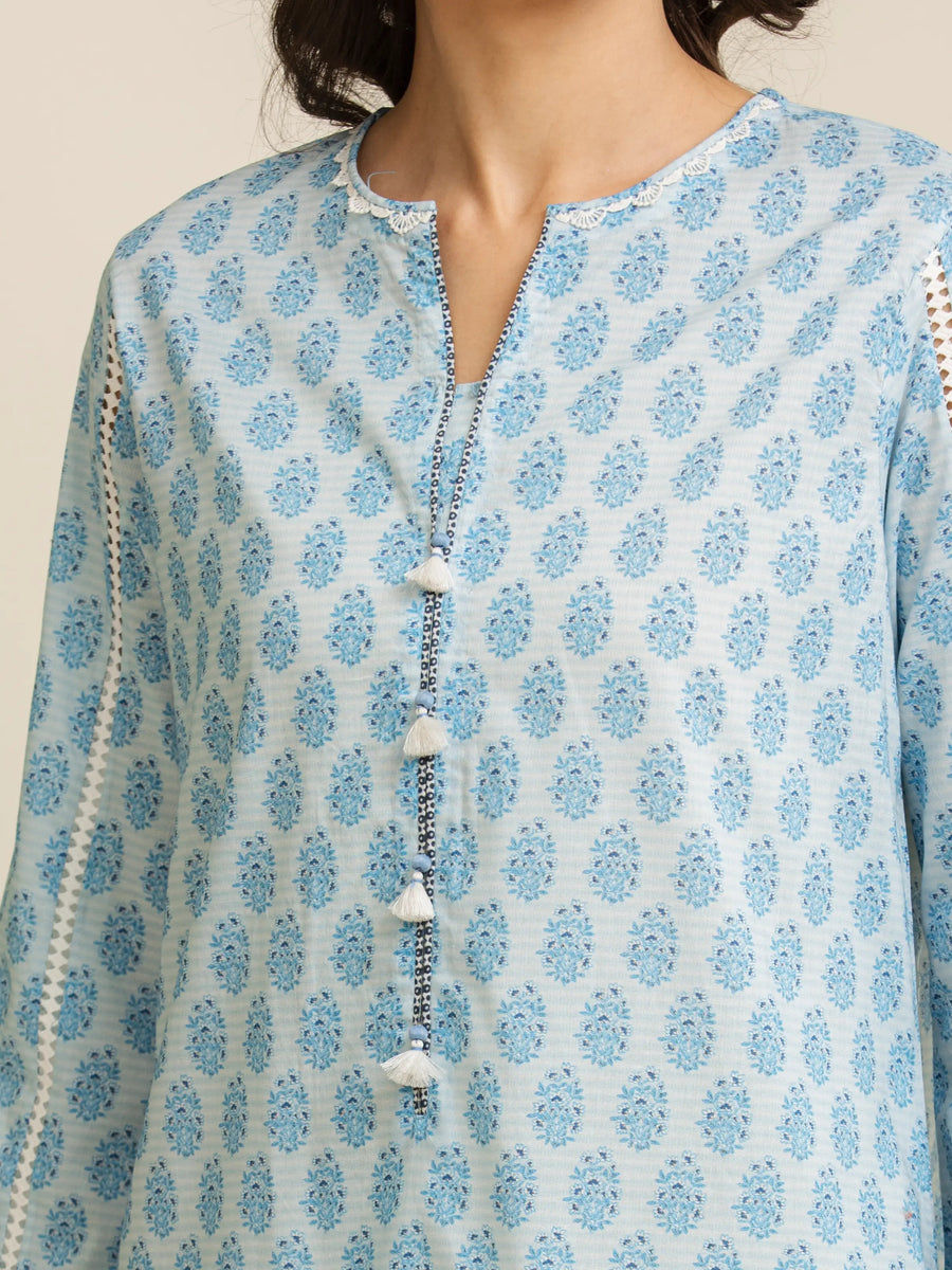 edenrobe Allure Lawn Unstitched Printed 3Pc Suit EWU5A1-35092