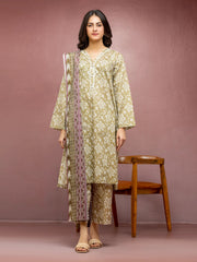 edenrobe Allure Lawn Unstitched Printed 3Pc Suit EWU5A1-35095