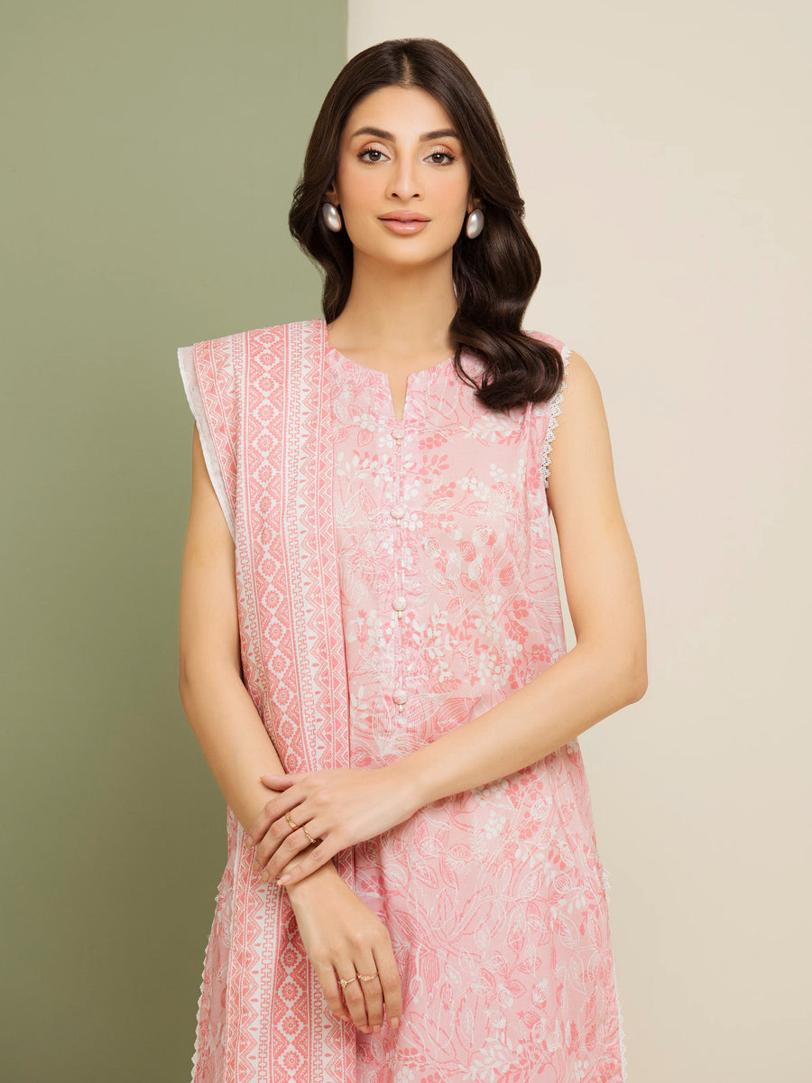 edenrobe Allure Lawn Unstitched Printed 3Pc Suit EWU5A1-35099