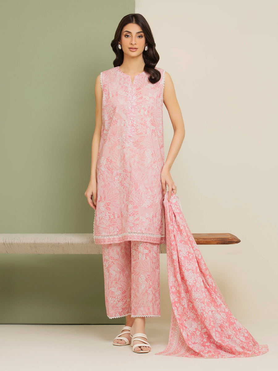 edenrobe Allure Lawn Unstitched Printed 3Pc Suit EWU5A1-35099