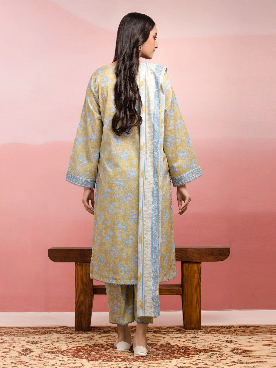 edenrobe Allure Lawn Unstitched Printed 3Pc Suit EWU5A1-35101