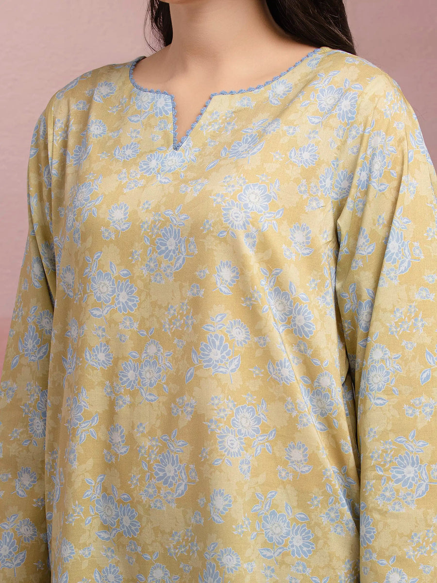 edenrobe Allure Lawn Unstitched Printed 3Pc Suit EWU5A1-35101