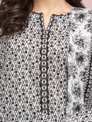edenrobe Allure Lawn Unstitched Printed 3Pc Suit EWU5A1-35106