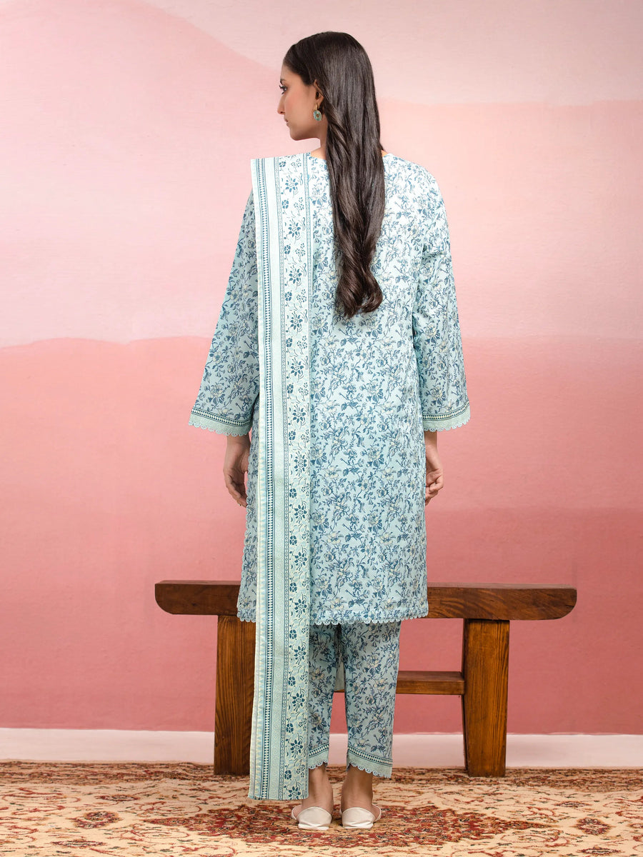 edenrobe Allure Lawn Unstitched Printed 3Pc Suit EWU5A1-35107
