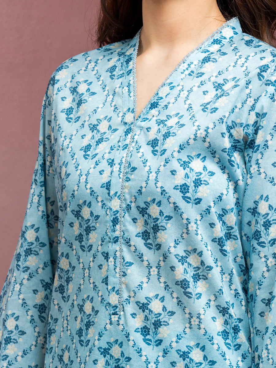 edenrobe Allure Lawn Unstitched Printed 3Pc Suit EWU5A1-35110