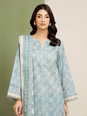edenrobe Allure Lawn Unstitched Printed 3Pc Suit EWU5A1-35112