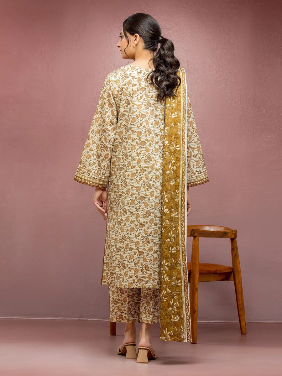 edenrobe Allure Lawn Unstitched Printed 3Pc Suit EWU5A1-35113
