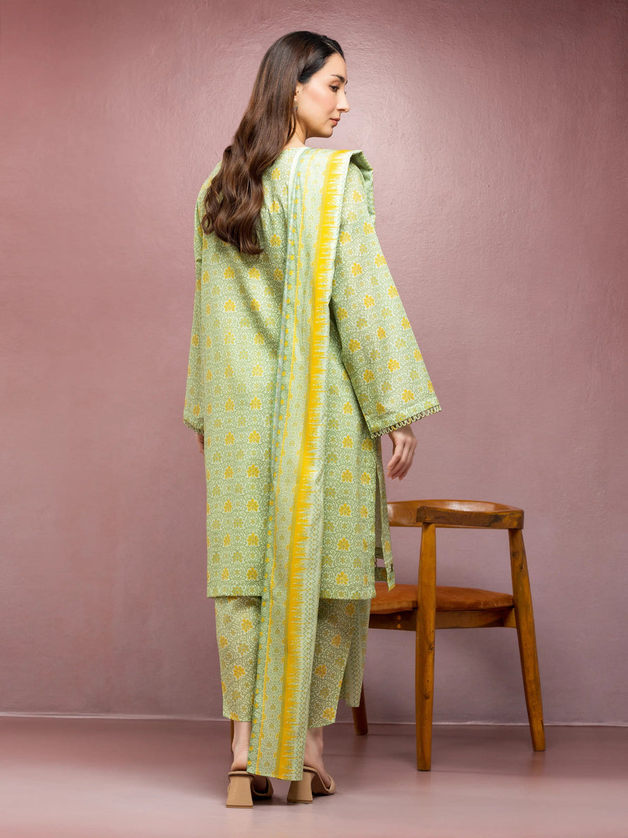 edenrobe Allure Lawn Unstitched Printed 3Pc Suit EWU5A1-35114