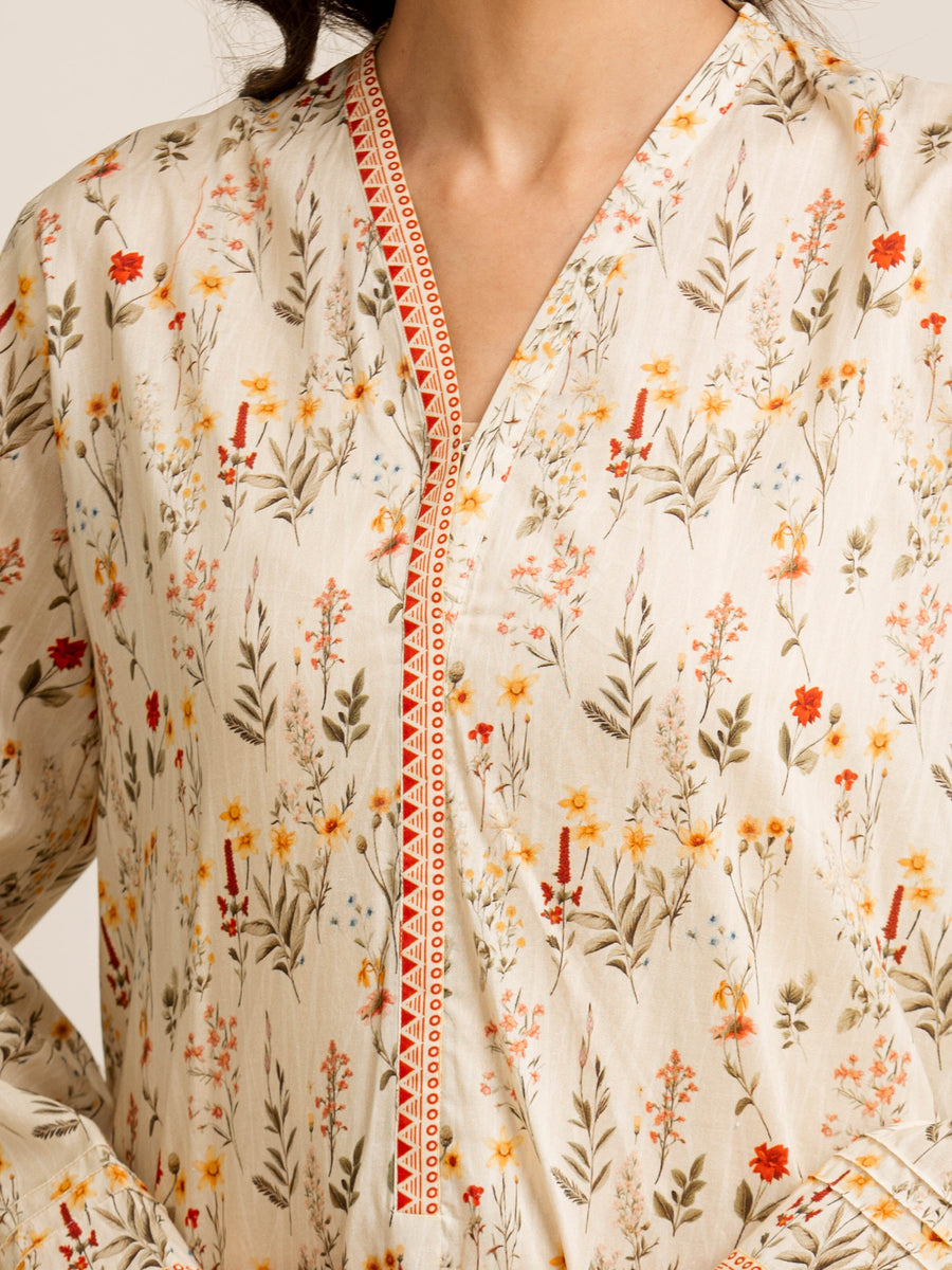 edenrobe Allure Lawn Unstitched Printed 3Pc Suit EWU5A1-35115