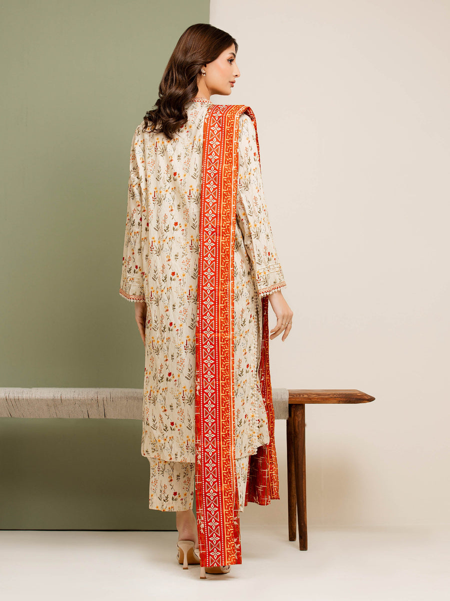 edenrobe Allure Lawn Unstitched Printed 3Pc Suit EWU5A1-35115