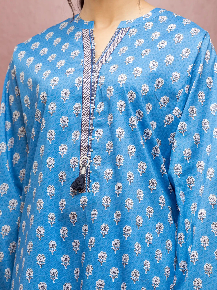 edenrobe Allure Lawn Unstitched Printed 3Pc Suit EWU5A1-35116