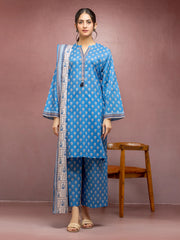 edenrobe Allure Lawn Unstitched Printed 3Pc Suit EWU5A1-35116