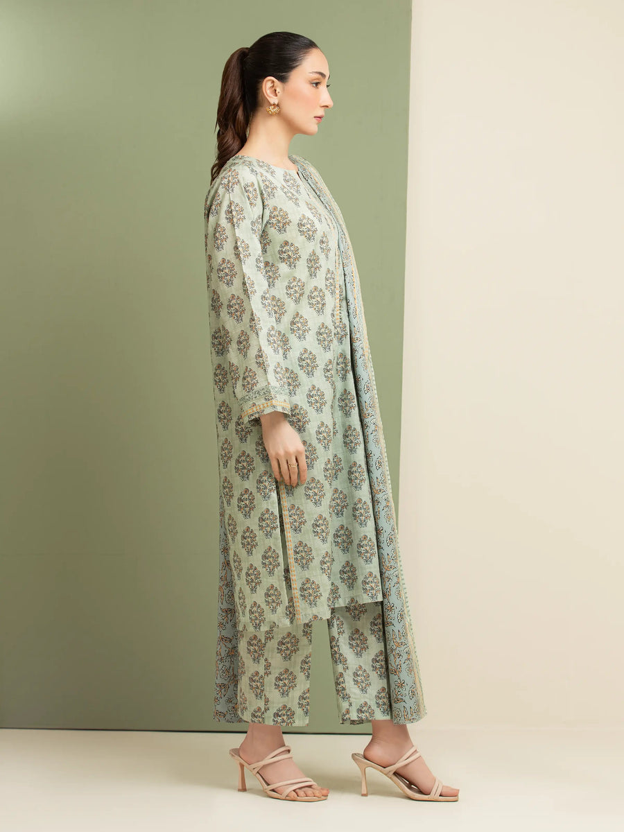 edenrobe Allure Lawn Unstitched Printed 3Pc Suit EWU5A1-35120