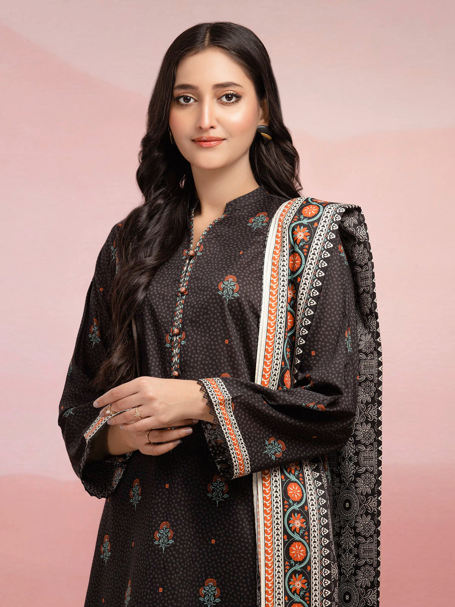edenrobe Allure Lawn Unstitched Printed 3Pc Suit EWU5A1-35121
