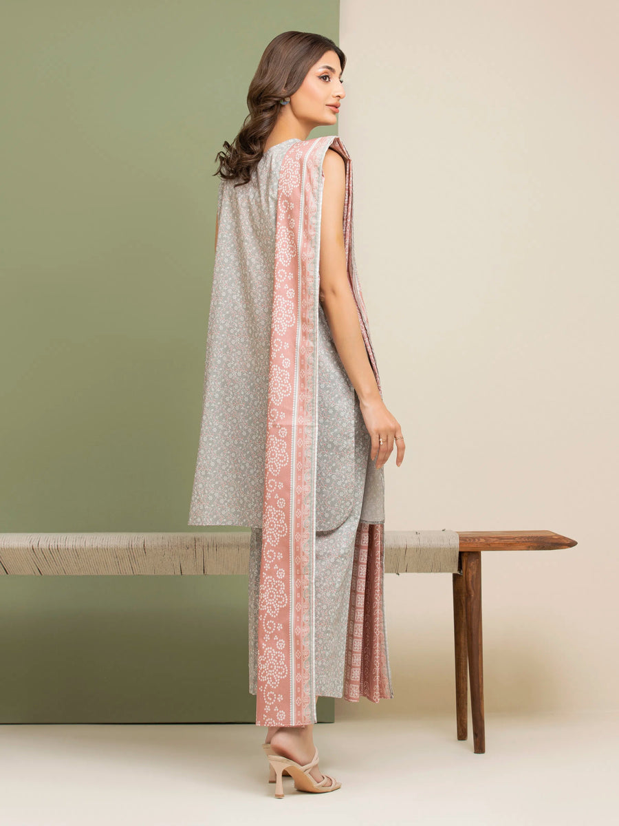 edenrobe Allure Lawn Unstitched Printed 3Pc Suit EWU5A1-35125