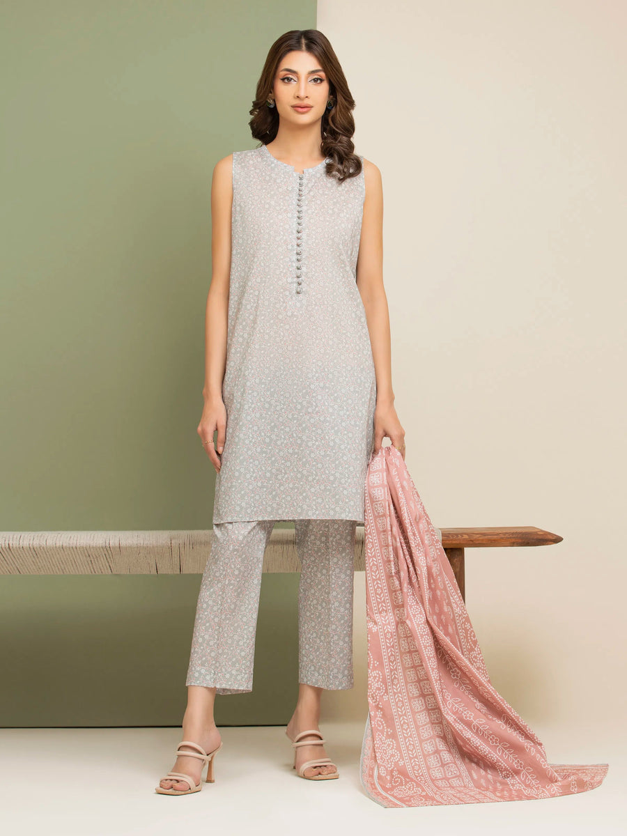 edenrobe Allure Lawn Unstitched Printed 3Pc Suit EWU5A1-35125