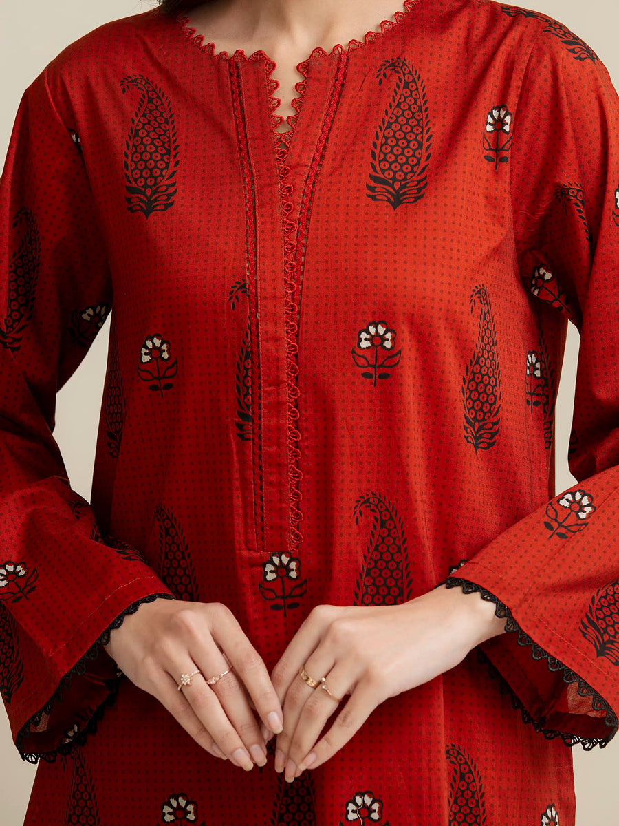 edenrobe Allure Lawn Unstitched Printed 3Pc Suit EWU5A1-35127