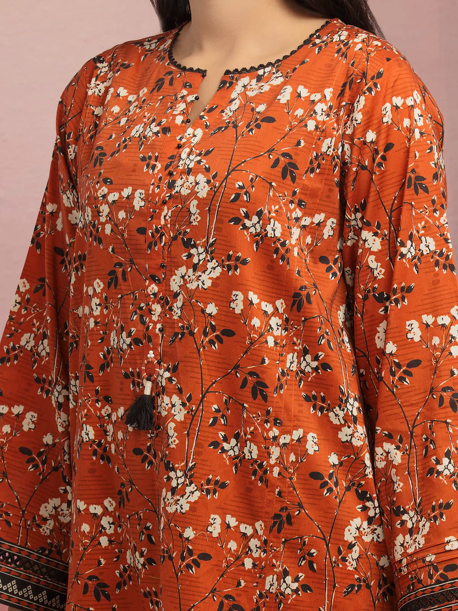 edenrobe Allure Lawn Unstitched Printed 3Pc Suit EWU5A1-35133