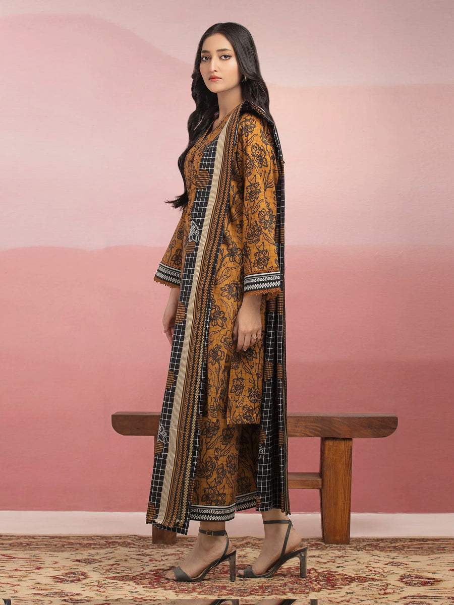 edenrobe Allure Lawn Unstitched Printed 3Pc Suit EWU5A1-35134