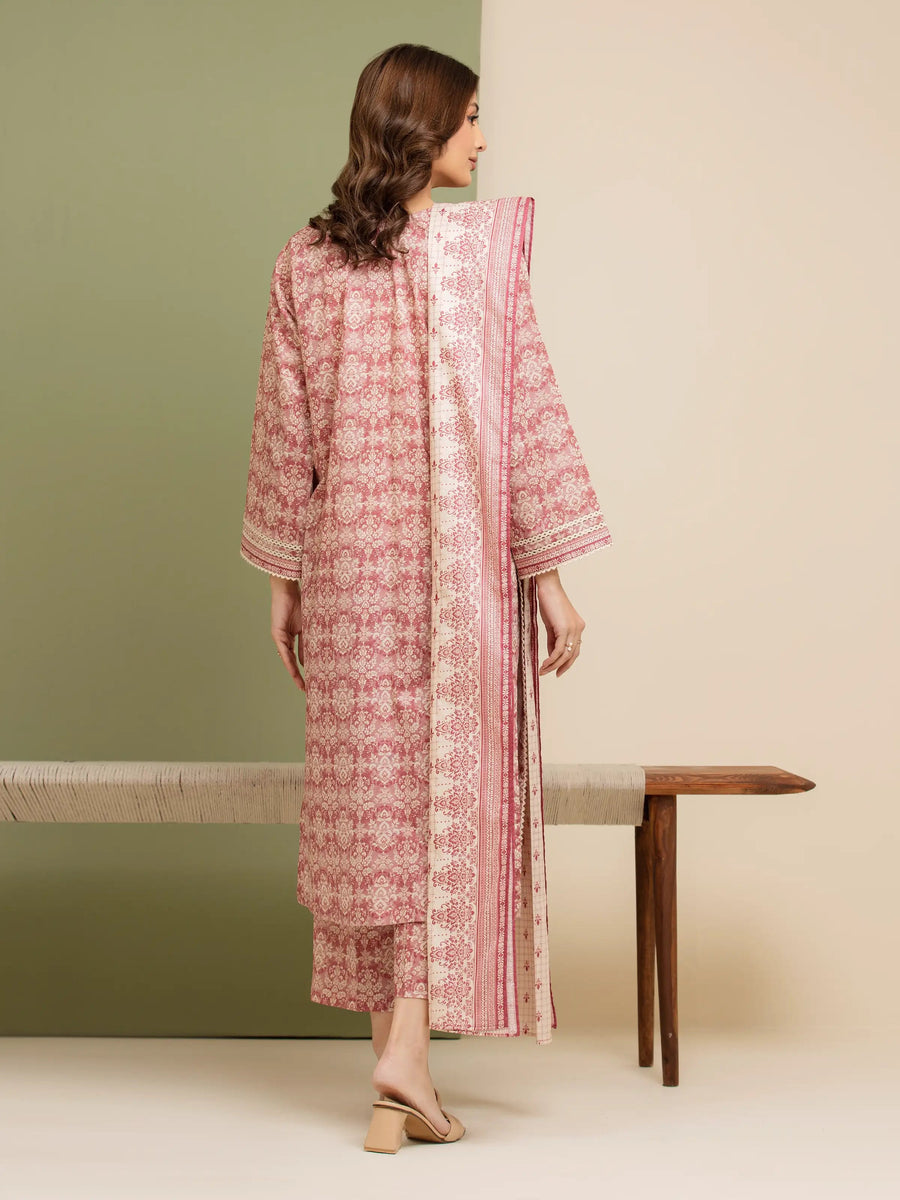 edenrobe Allure Lawn Unstitched Printed 3Pc Suit EWU5A1-35139