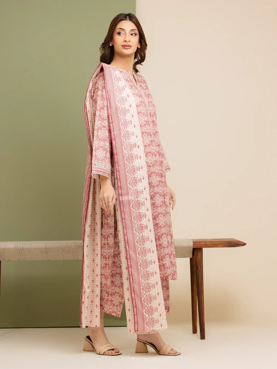 edenrobe Allure Lawn Unstitched Printed 3Pc Suit EWU5A1-35139