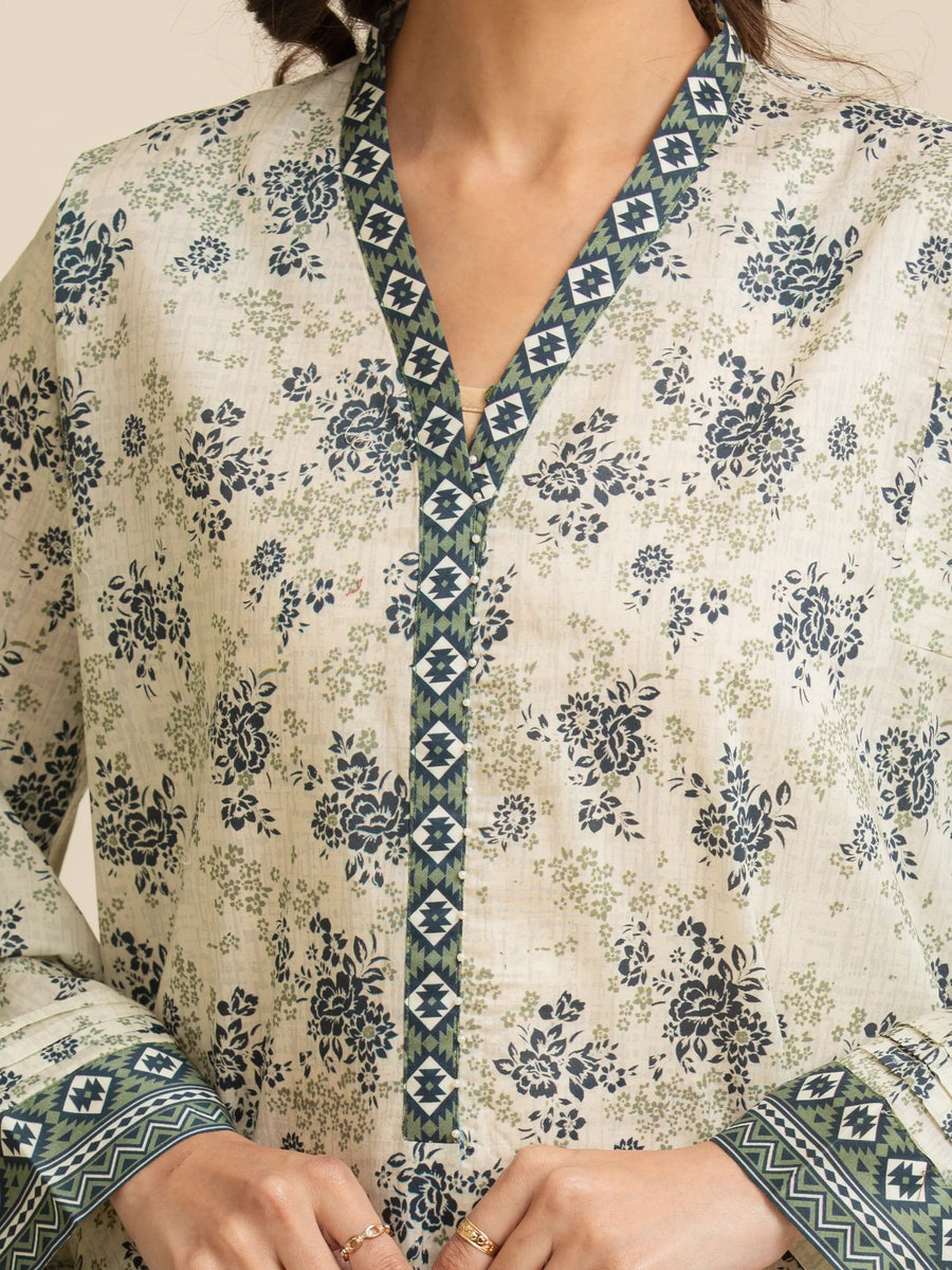 edenrobe Allure Lawn Unstitched Printed 3Pc Suit EWU5A1-35140