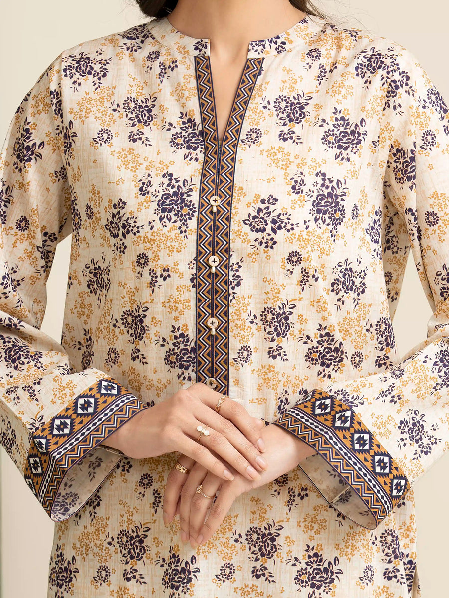 edenrobe Allure Lawn Unstitched Printed 3Pc Suit EWU5A1-35141