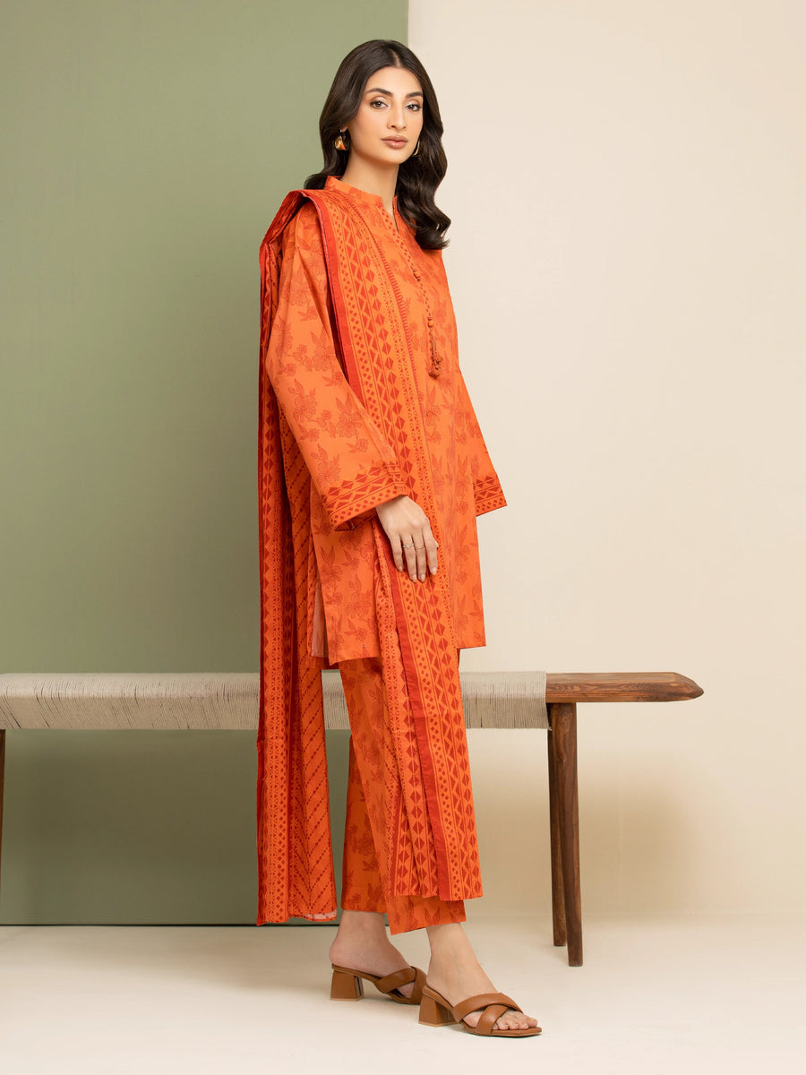 edenrobe Allure Lawn Unstitched Printed 3Pc Suit EWU5A1-35142