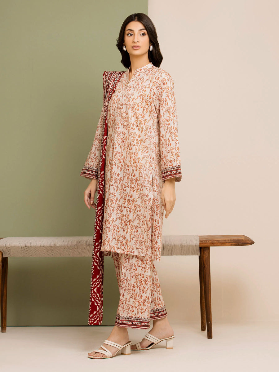 edenrobe Allure Lawn Unstitched Printed 3Pc Suit EWU5A1-35145
