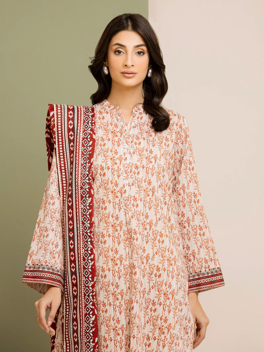 edenrobe Allure Lawn Unstitched Printed 3Pc Suit EWU5A1-35145