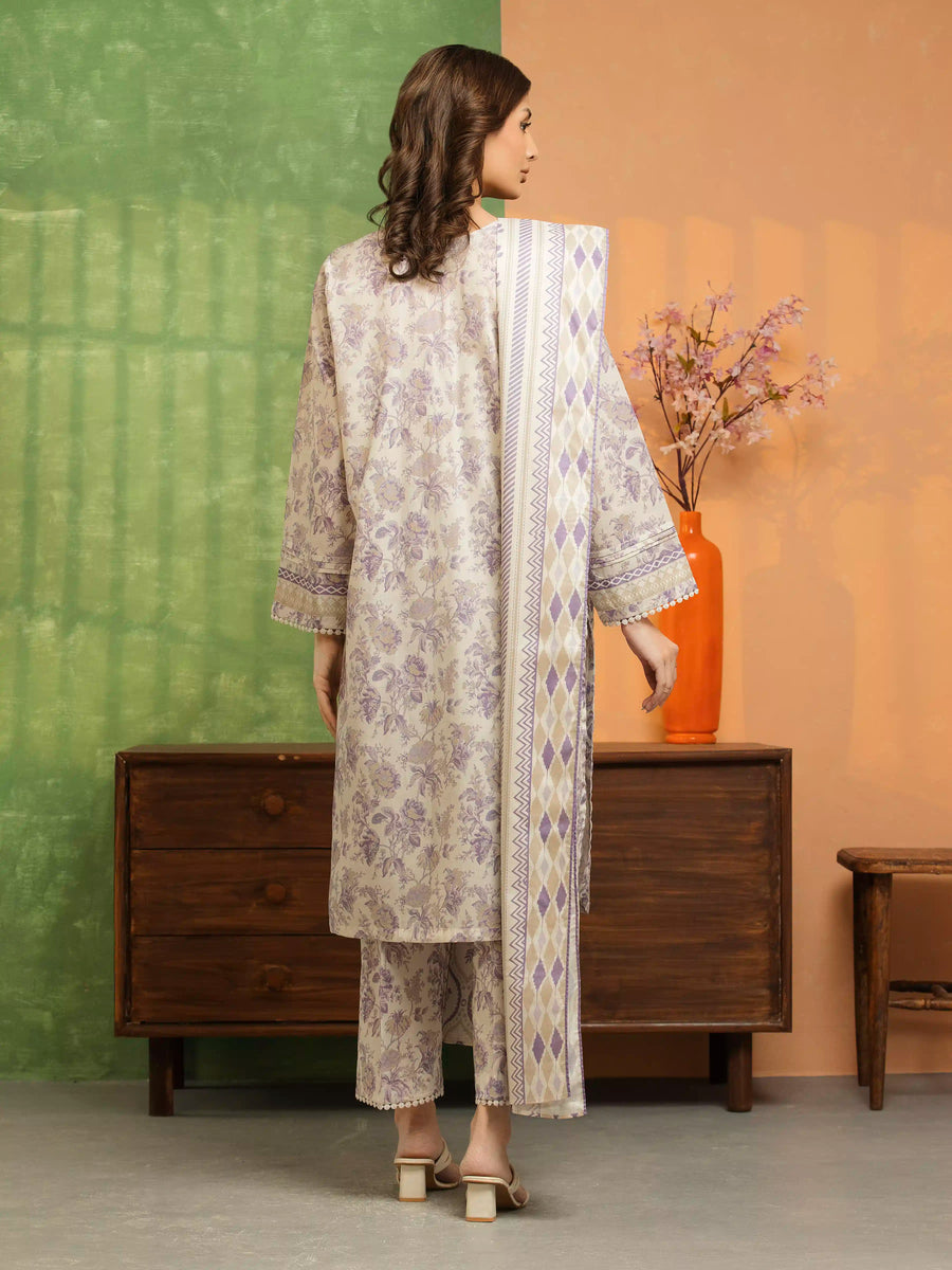 edenrobe Allure Lawn Unstitched Printed 3Pc Suit EWU5A1-35146