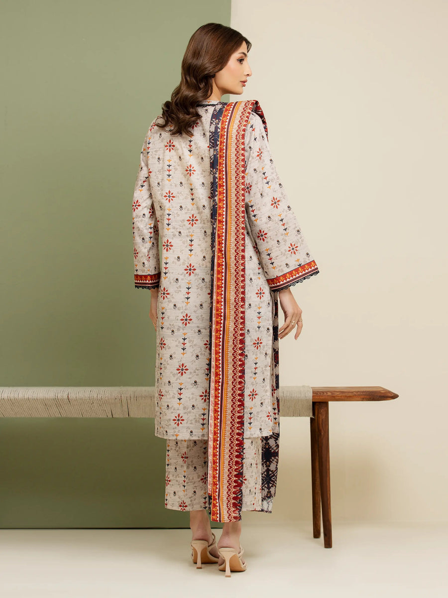 edenrobe Allure Lawn Unstitched Printed 3Pc Suit EWU5A1-35148