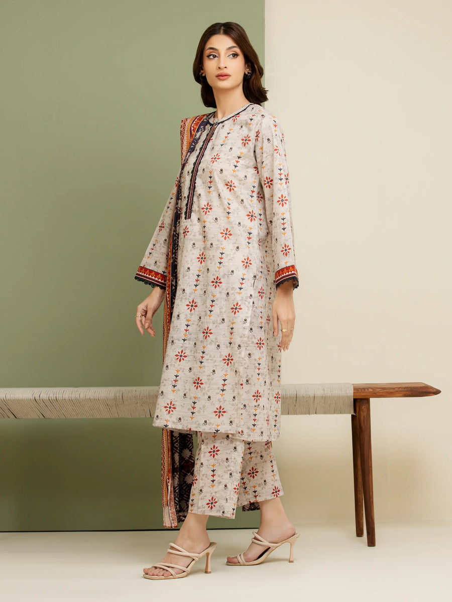 edenrobe Allure Lawn Unstitched Printed 3Pc Suit EWU5A1-35148