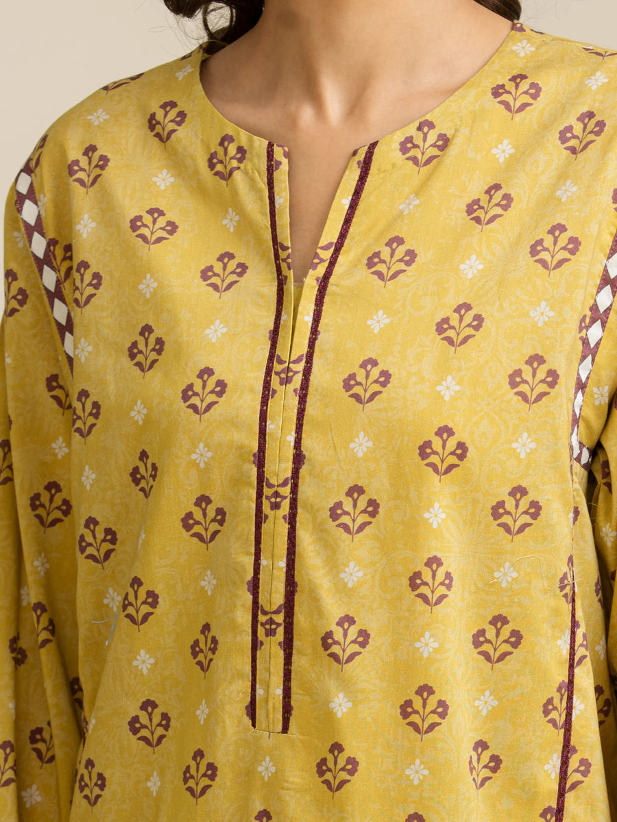 edenrobe Allure Lawn Unstitched Printed 3Pc Suit EWU5A1-35149