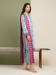 edenrobe Allure Lawn Unstitched Printed 3Pc Suit EWU5A1-35151