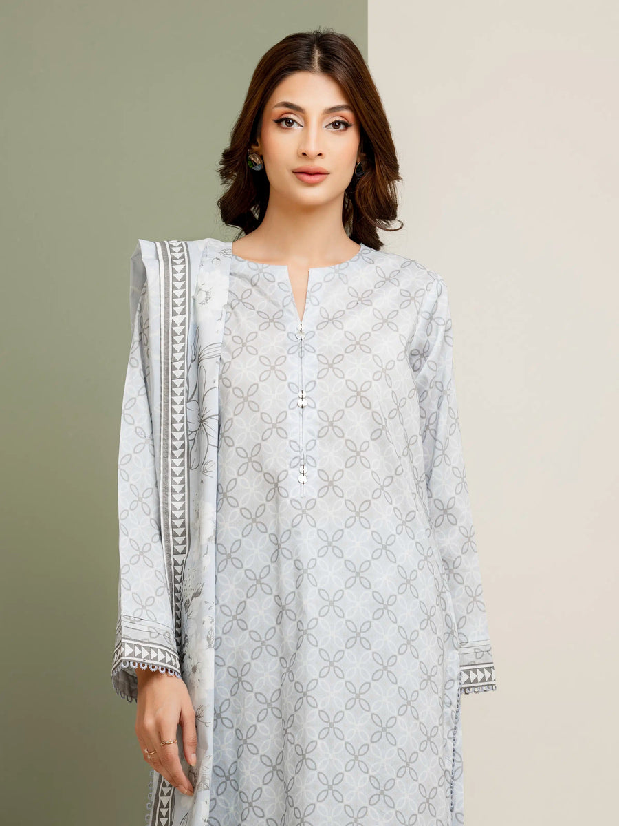 edenrobe Allure Lawn Unstitched Printed 3Pc Suit EWU5A1-35158