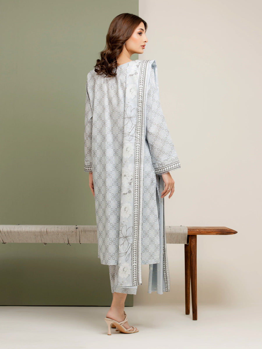 edenrobe Allure Lawn Unstitched Printed 3Pc Suit EWU5A1-35158