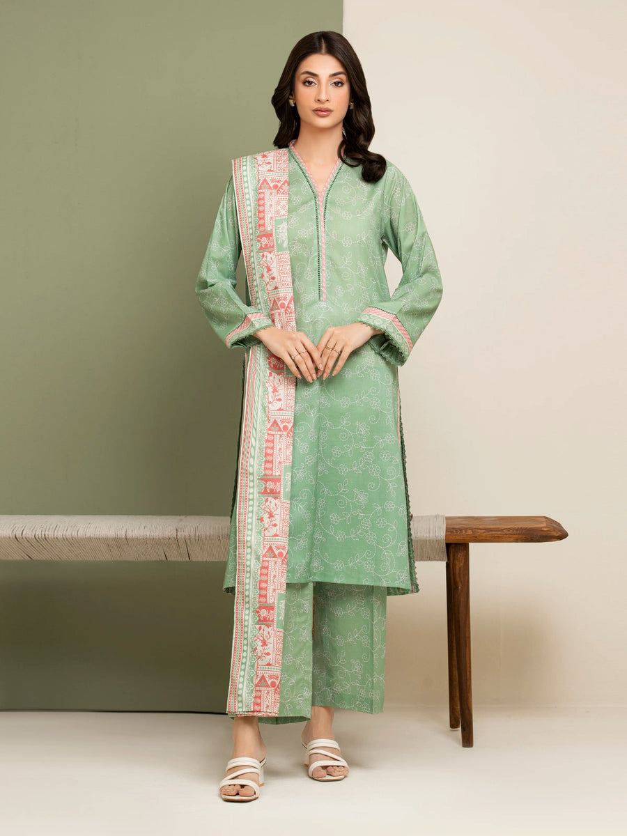 edenrobe Allure Lawn Unstitched Printed 3Pc Suit EWU5A1-35159