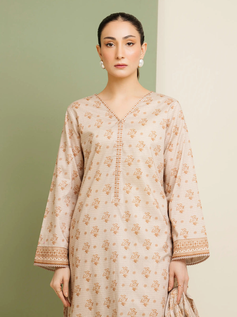edenrobe Allure Lawn Unstitched Printed 3Pc Suit EWU5A1-35164
