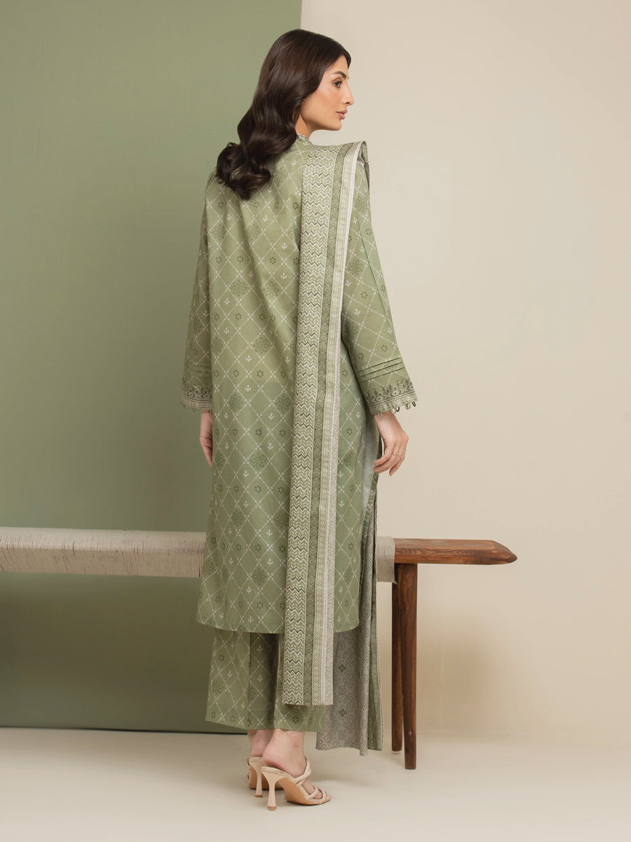 edenrobe Allure Lawn Unstitched Printed 3Pc Suit EWU5A1-35169