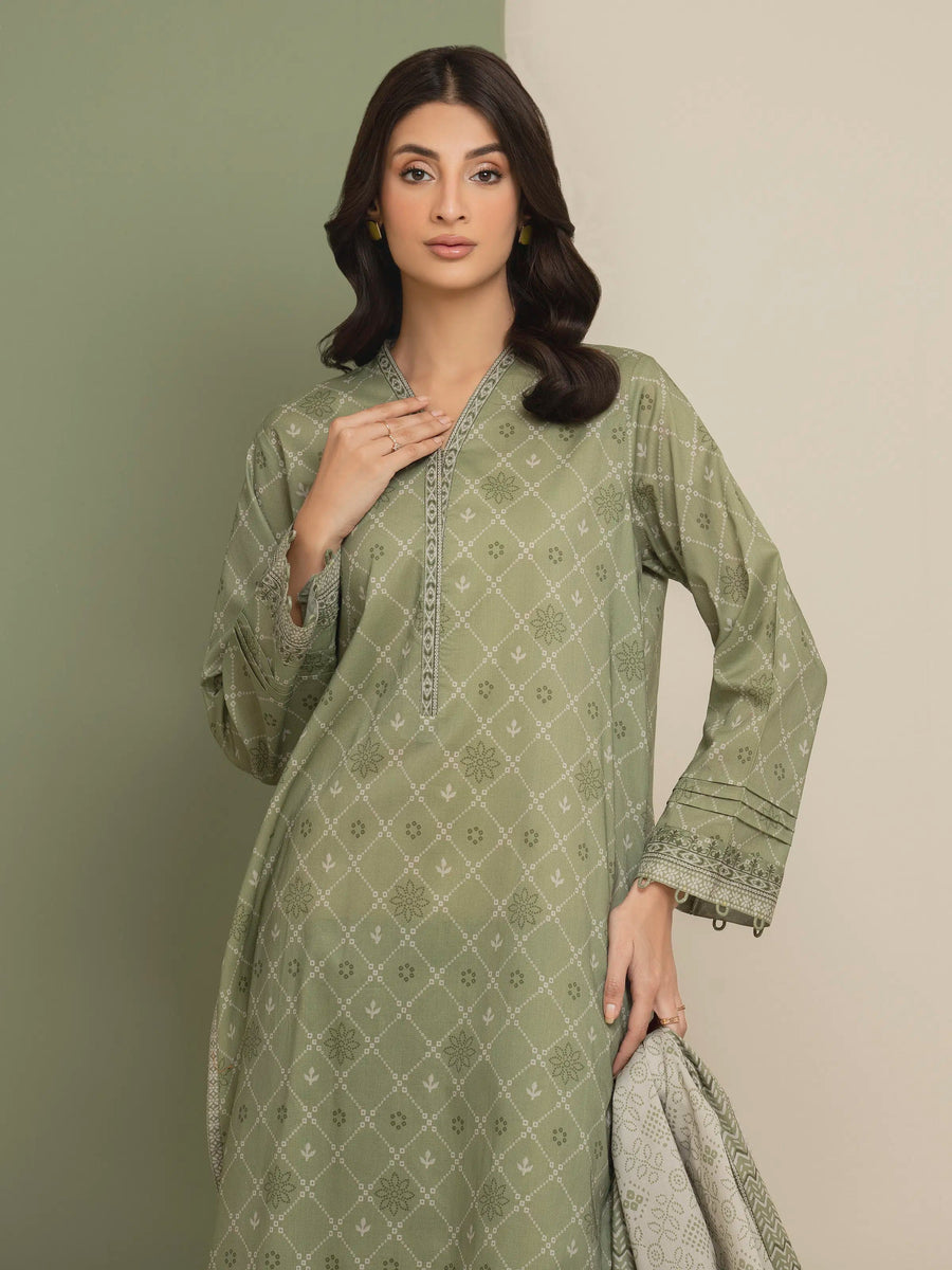 edenrobe Allure Lawn Unstitched Printed 3Pc Suit EWU5A1-35169