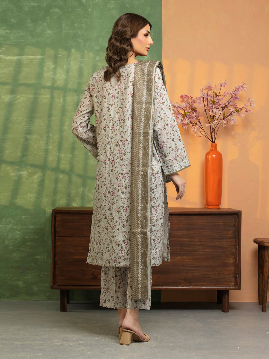 edenrobe Allure Lawn Unstitched Printed 3Pc Suit EWU5A1-35170