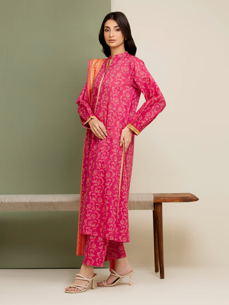 edenrobe Allure Lawn Unstitched Printed 3Pc Suit EWU5A1-35171
