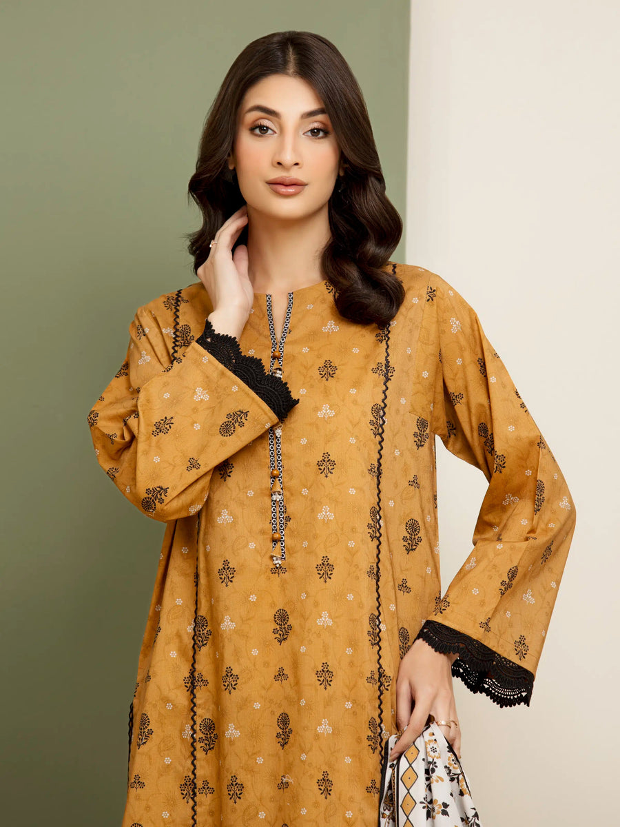 edenrobe Allure Lawn Unstitched Printed 3Pc Suit EWU5A1-35174