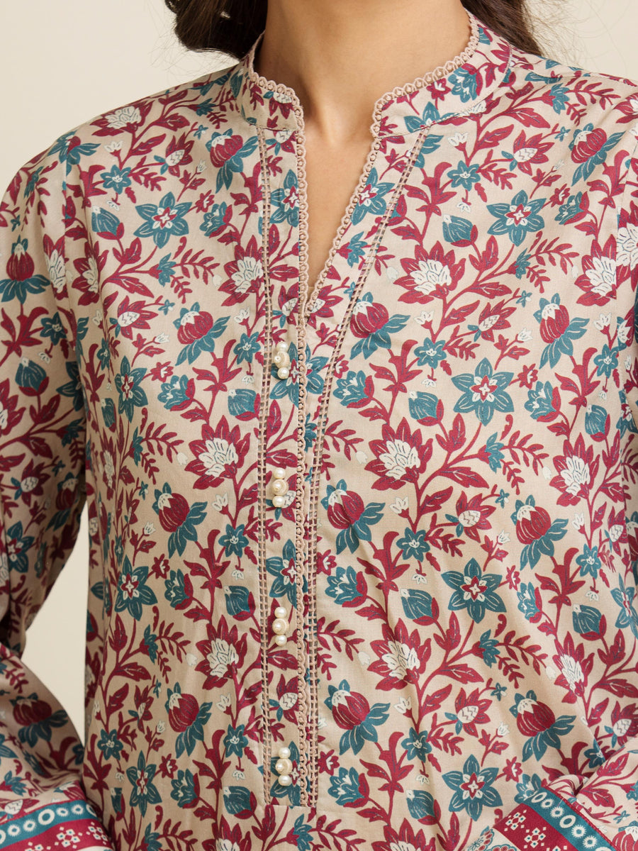 edenrobe Allure Lawn Unstitched Printed 3Pc Suit EWU5A1-35175