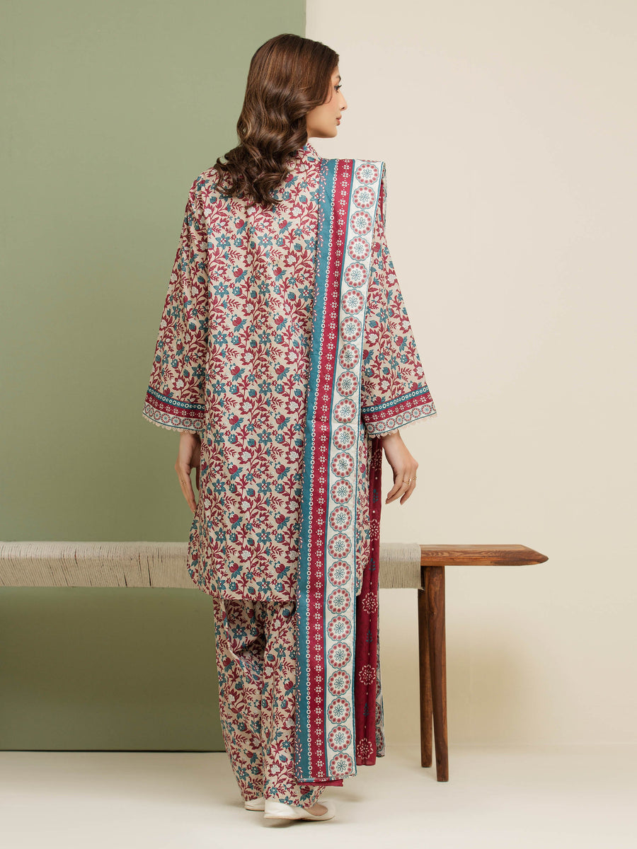edenrobe Allure Lawn Unstitched Printed 3Pc Suit EWU5A1-35175