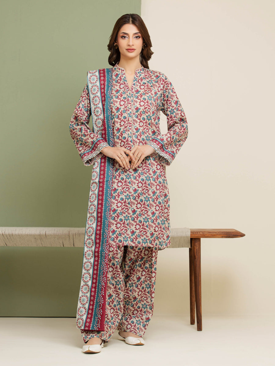 edenrobe Allure Lawn Unstitched Printed 3Pc Suit EWU5A1-35175